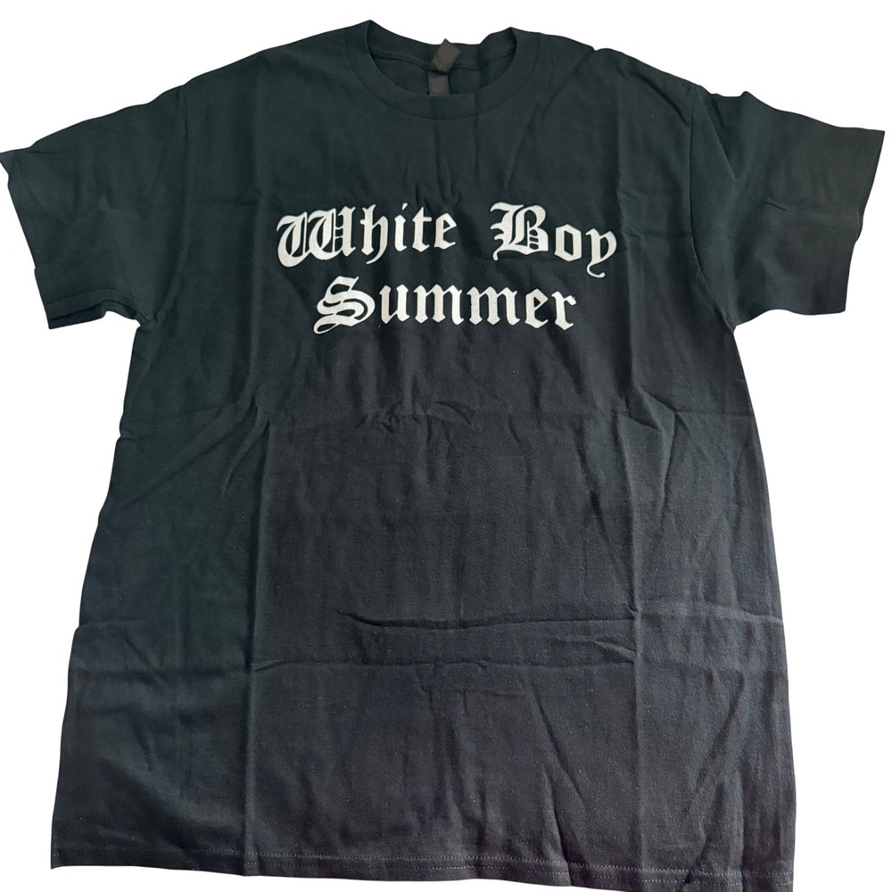 Chet Hanks White Boy Summer Graphic T-Shirt Mens Large Black Ultra Cotton Tee‎